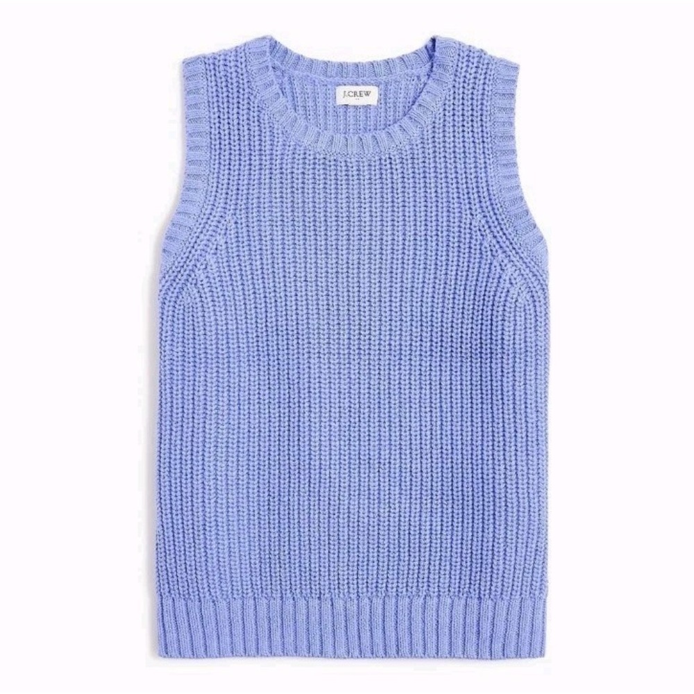 J.Crew Preppy Sweater Vest Fresh Orchid Casual XXL Shaker Stitch Cotton Knit